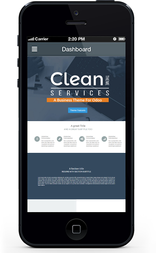 Odoo text and image block